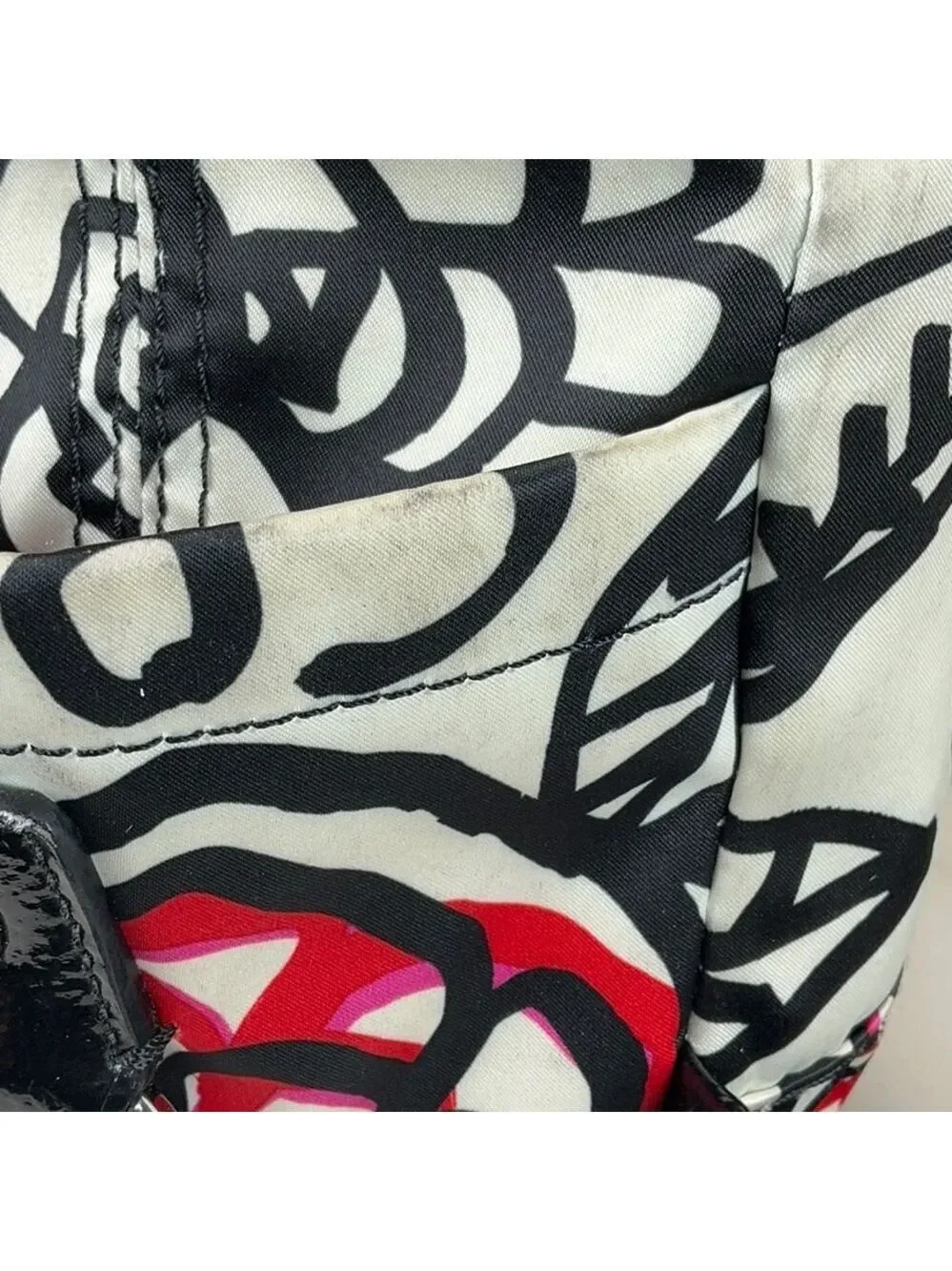 Coach Poppy Y2K Daisy Floral Graffiti Nylon‎ Backpack Bag